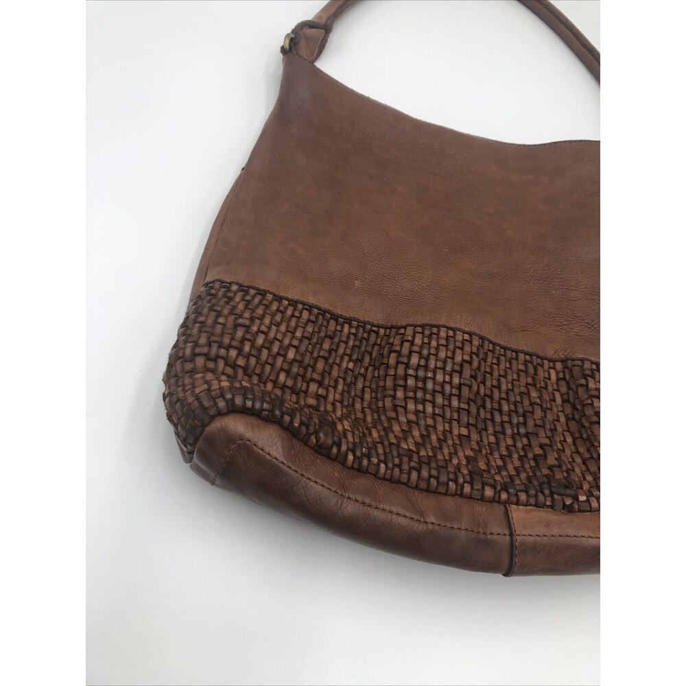 Marta Ponti Designer Soft Woven Leather Shoulder Hobo Purse Bag - Picture 2 of 12